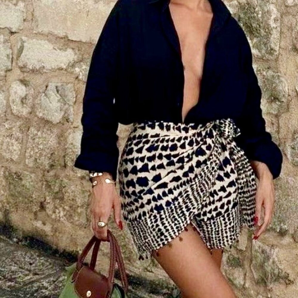 Zara Animal Print Skirt